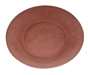 Plate for Bread, Meat & Fish. Terracotta. Russia, 19th century