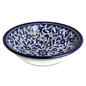 Armenian Ceramics Extra Large Serving Bowl - Blue Flowers