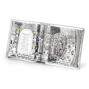 Jerusalem Silver-Plated Book Home Blessing Miniature 