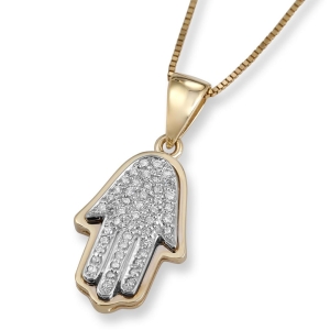 Anbinder Jewelry 14K Yellow Gold Diamond Hamsa Pendant
