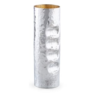 Bier Judaica Sterling Silver Hammered Cylinder Netilat Yadayim Washing Cup
