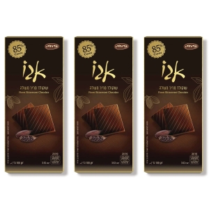 3-Pack of Kosher Premium 85% Cocoa Dark Chocolate Bars
