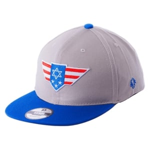 Israel-America Adjustable Snapback Cap - Gray, Blue & Red