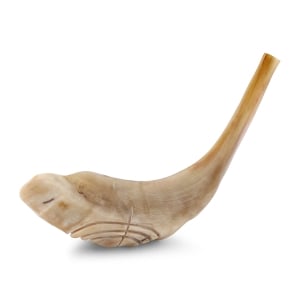 Kosher Polished Ram's Horn Shofar With Menorah Engraving 16" – 18"