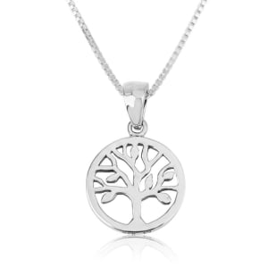 Marina Jewelry Tree of Life Cut-Out Sterling Silver Necklace  