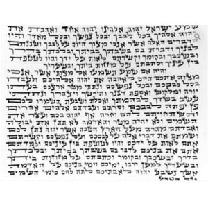 Mezuzah Scroll Ashkenazi Version 2.4" / 6 cm