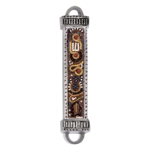 Yair-Emanuel-Aluminum-Mezuzah-with-Embroidered-Beads-GoldRed_large.jpg
