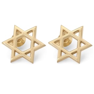 Star of David Stud Earrings - Sterling Silver or Gold Plated