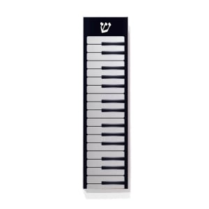 Ofek Wertman Handmade Piano Keys Aluminum Mezuzah Case