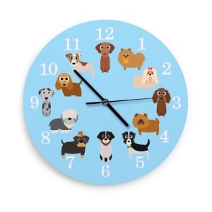 Ofek Wertman Dog Lover Wooden Clock 