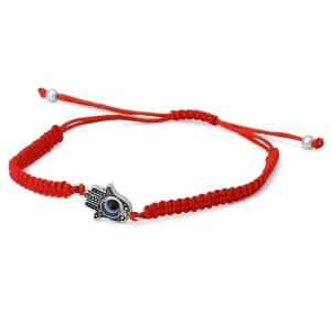 Kabbalah String Bracelet with Hamsa and Evil Eye - Color Option 