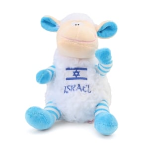 Blue and White Plush Israel Sheep