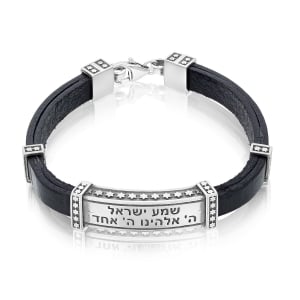 Shema-Israel-Silver-and-Leather-Bracelet-with-Stars-of-David---Choice-of-Colors-mj-80023_large.jpg