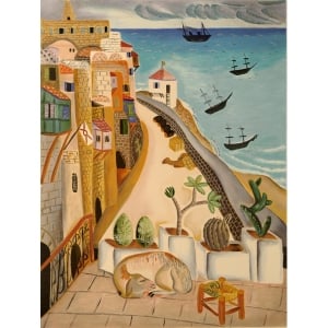 Reuven Rubin - Port of Old Jaffa (Limited Edition Original Serigraph)