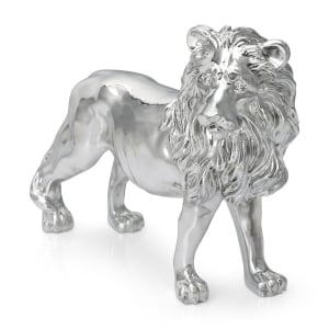 Standing Silver-Plated Lion of Judah