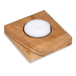 Olive Wood Square Tealight Holder