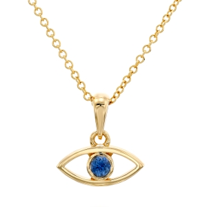 Yaniv Fine Jewelry 18K Gold Evil Eye Pendant with Sapphire 