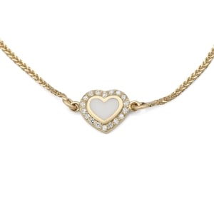 Diamond-Accented Heart 14K Yellow Gold Pendant Necklace