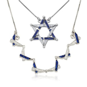 Interlocked Star of David Necklace With Reversibility