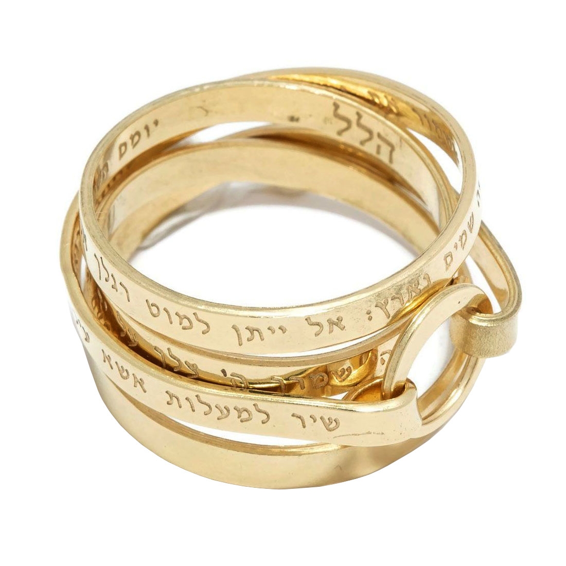 Luxurious 18K Gold-Plated Song of Ascents Wrap Ring (Psalm 121) - 1