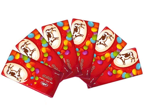  6 Elite Milk (Red Cow) Chocolates with Chocolate Buttons - 1