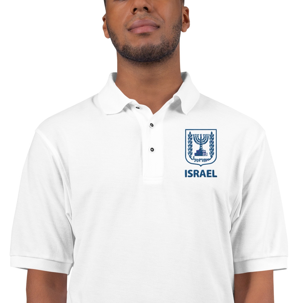 Emblem of Israel Men's Polo Shirt - 1