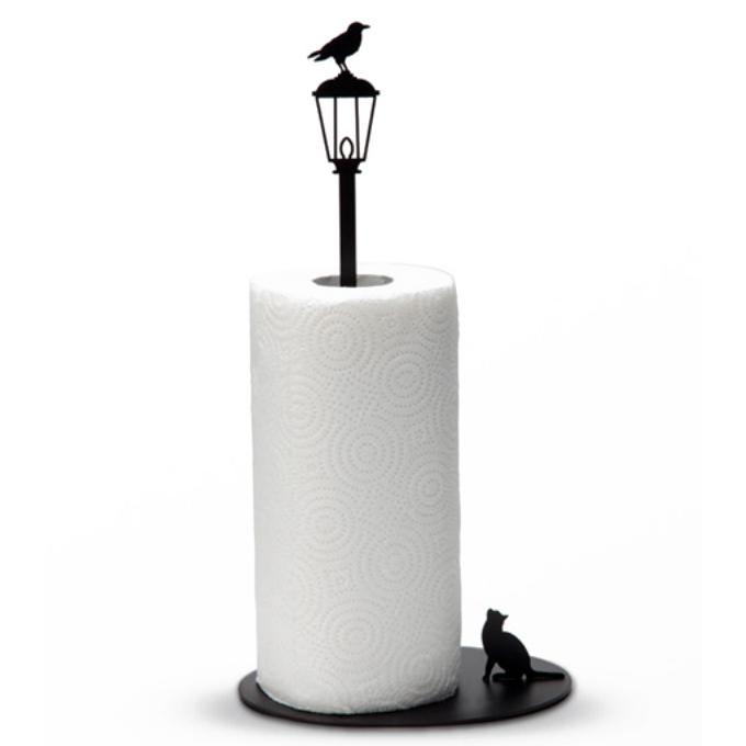 Artori Design Paper Towel Holder: Cat vs. Crow - 1