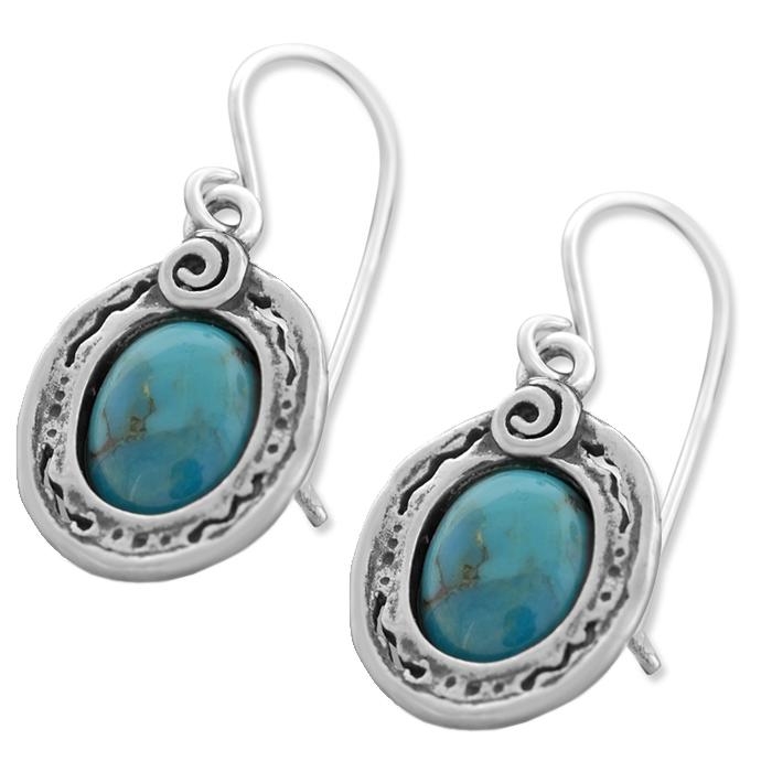  Beautiful Turquoise Sterling Silver Earrings - 1