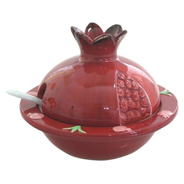 Ceramic Honey Dish - Pomegranate - 1