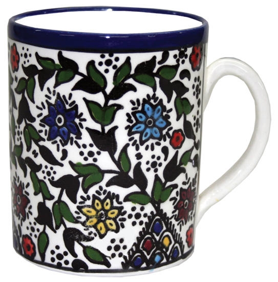  Coffee Mug - Flowers (Circular). Armenian Ceramic - 1
