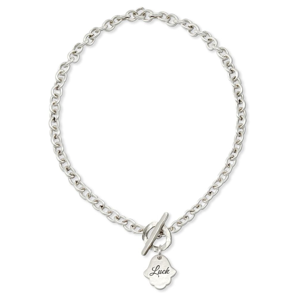 Danon Silver Plated Hamsa Chain Necklace - 1