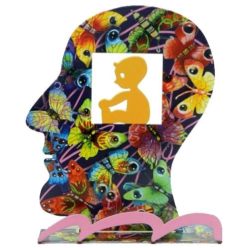 David Gerstein Head Signed Sculpture - Baby's Soul - 2
