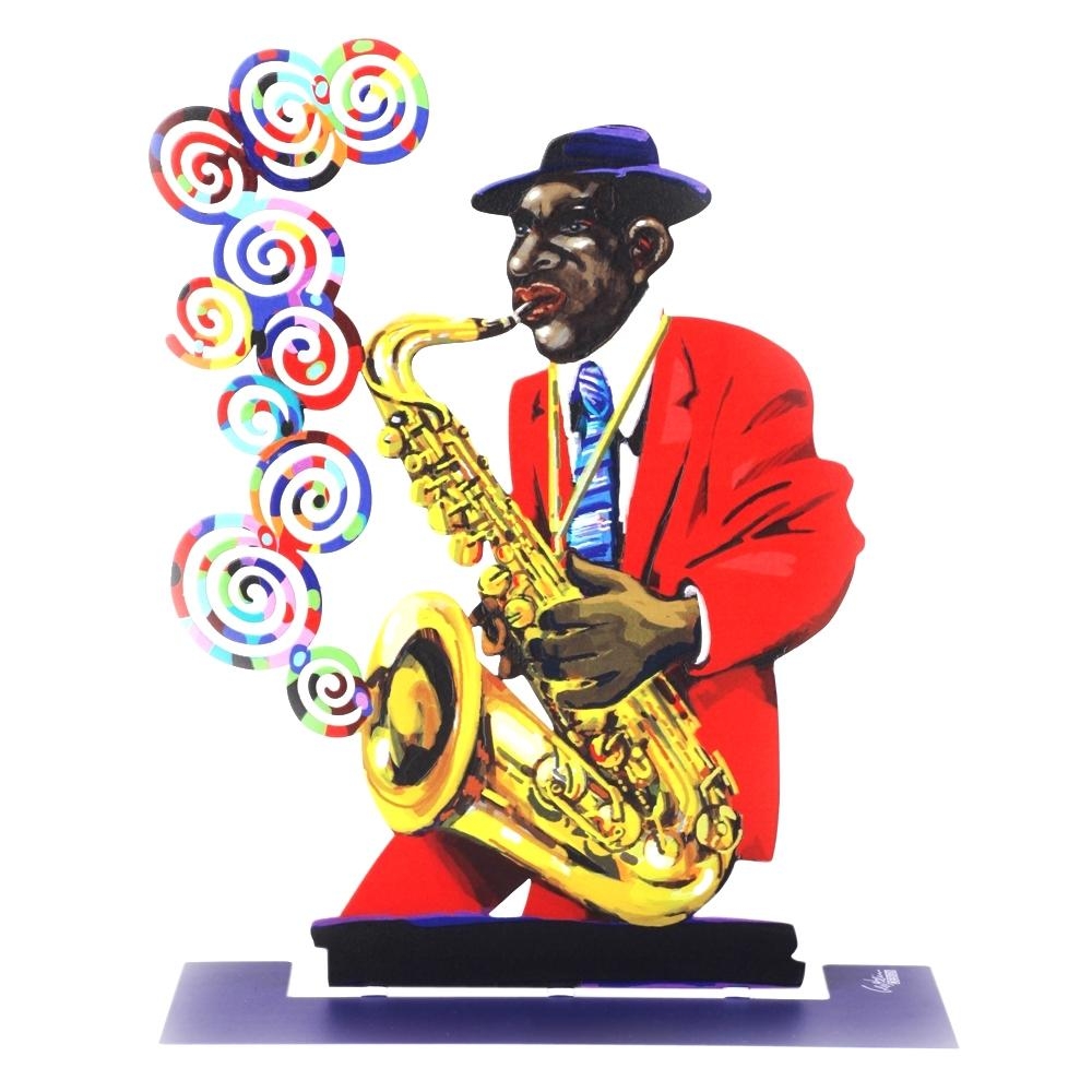 David Gerstein Signed Sculpture - Saxophonist - 2