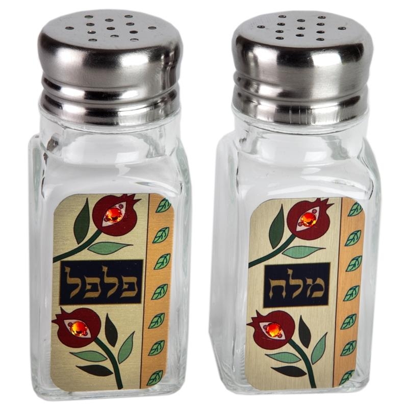Dorit Judaica Salt & Pepper Shakers - Pomegranates  - 1