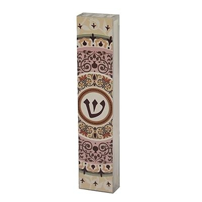 Dorit Judaica Wood and Aluminum Elegant Mezuzah Case - 1