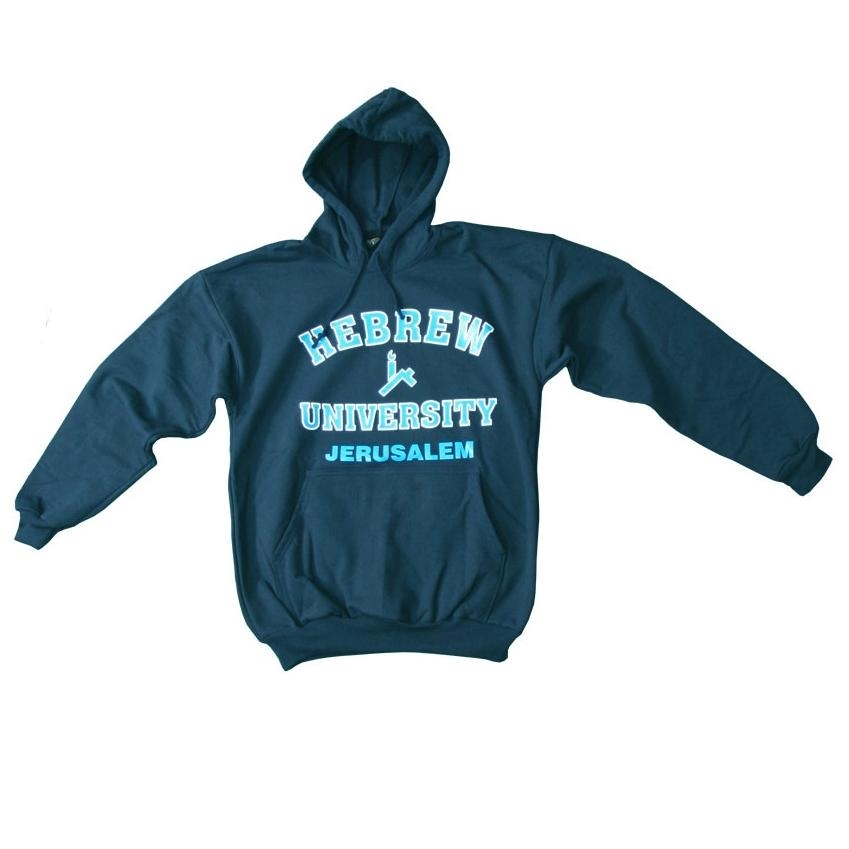Hebrew University Hooded Sweatshirt. Blue - 1