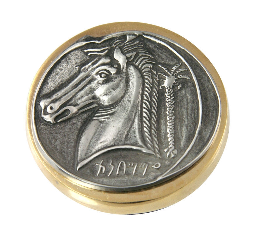  Horse-Head Coin. Paperweight. Sicilo-Punic. 4th Century BCE - 1