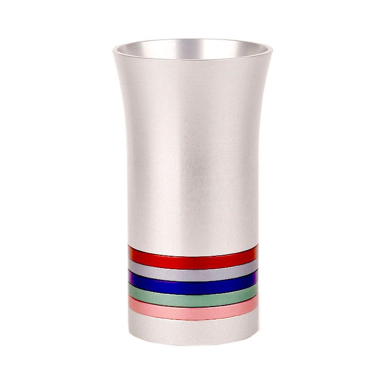  Kiddush Cup. Color: Silver Rainbow.  Agayof Design - 1