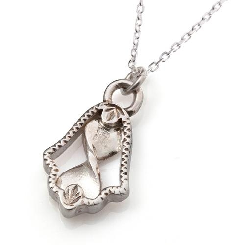 Silver Hamsa Necklace for Matchmaking and Love - 1