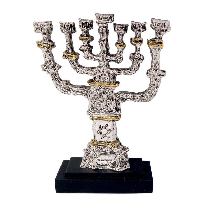 Silver Seven Branch Knesset Menorah (Large) - 1