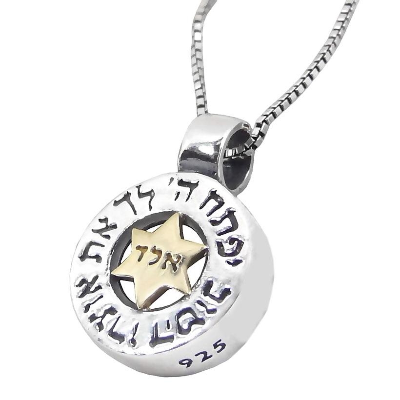 Treasure: Silver & Gold Star of David Kabbalah Necklace - 1