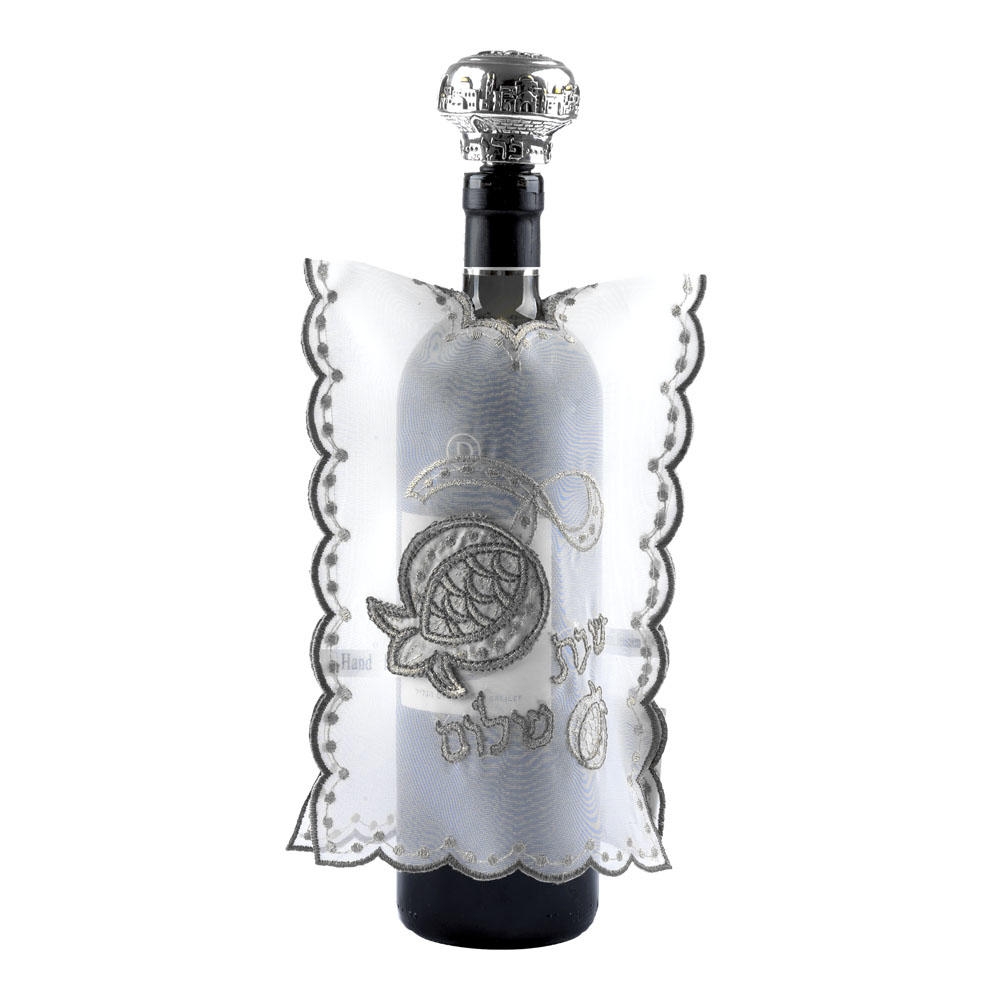  Wine Bottle Cover - Pomegranate Silver - 1