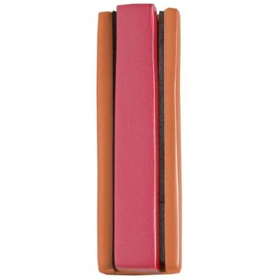 Yair Emanuel Anodized Aluminum Interlocked Mezuzah Case - Pink and Orange - 1