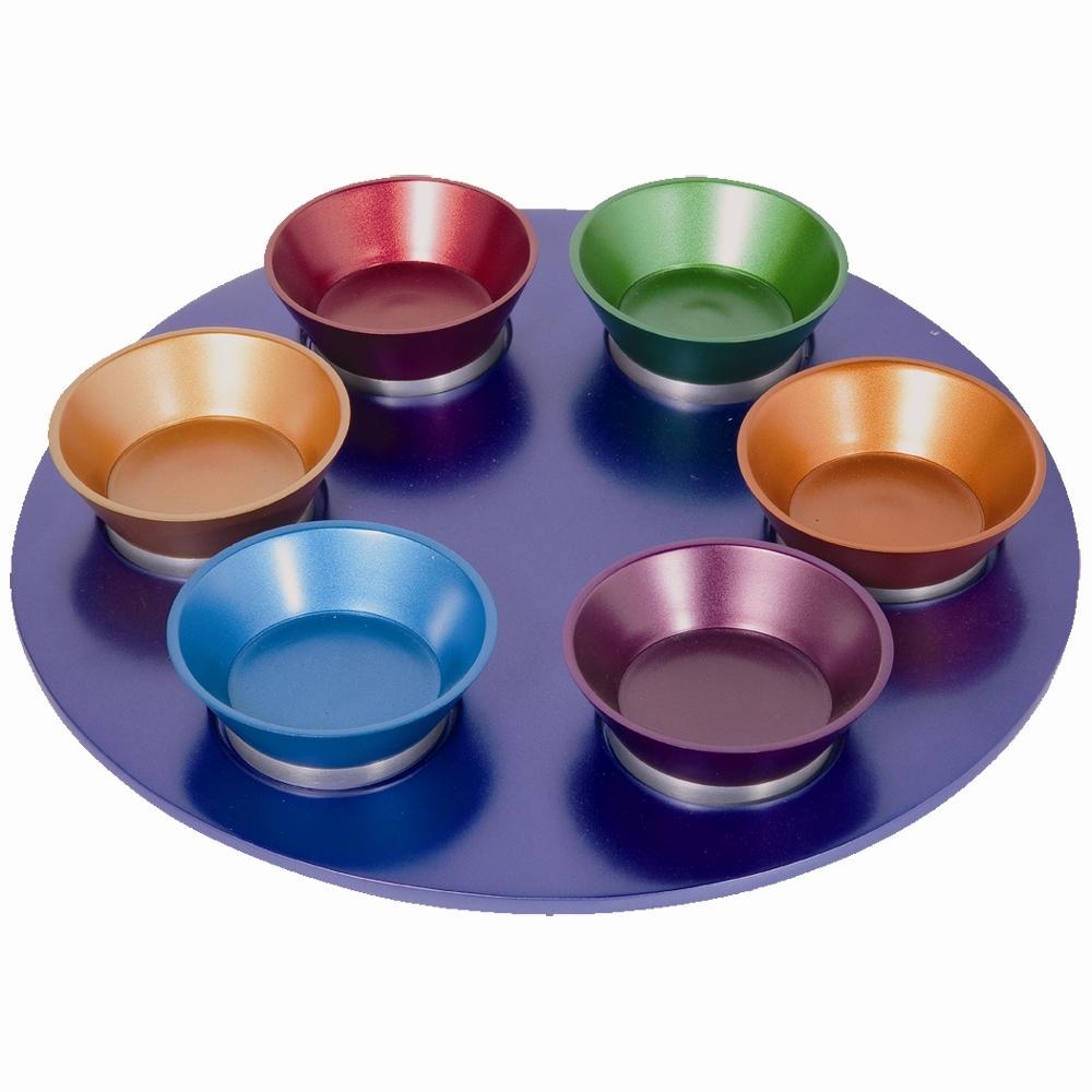 Yair Emanuel Anodized Aluminum Seder Plate - Multi-Color - 1