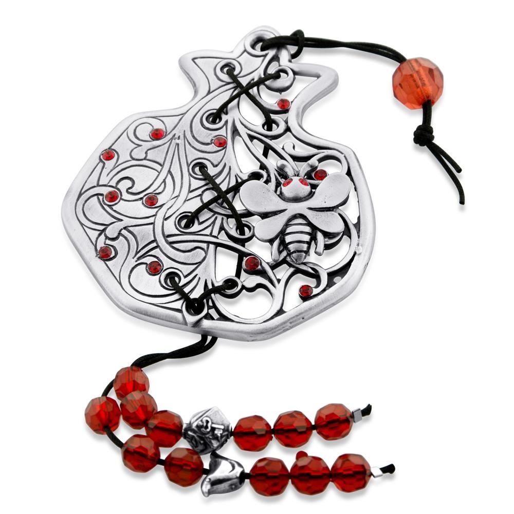 Yealat Chen Silver Plated Wall Hanging - Pomegranate and Bee - 2