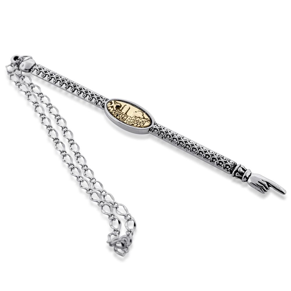 Yealat Chen Torah Pointer - Remember Jerusalem (Silver or Gold Plated) - 4