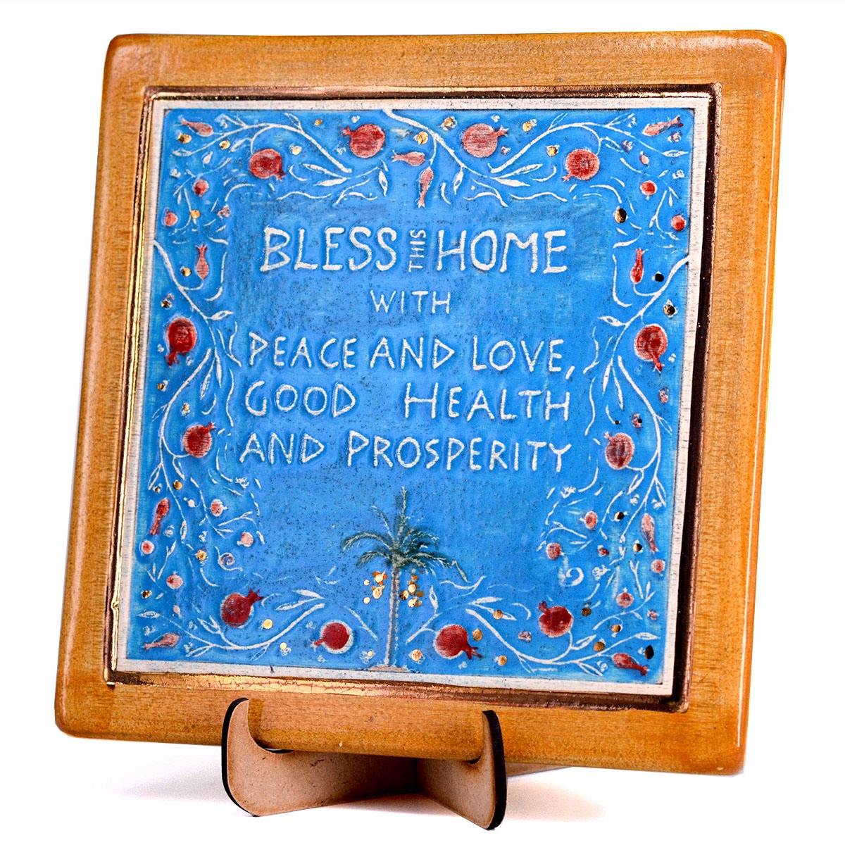 Art in Clay Handmade Ceramic Home Blessing Plaque Wall Hanging - 1