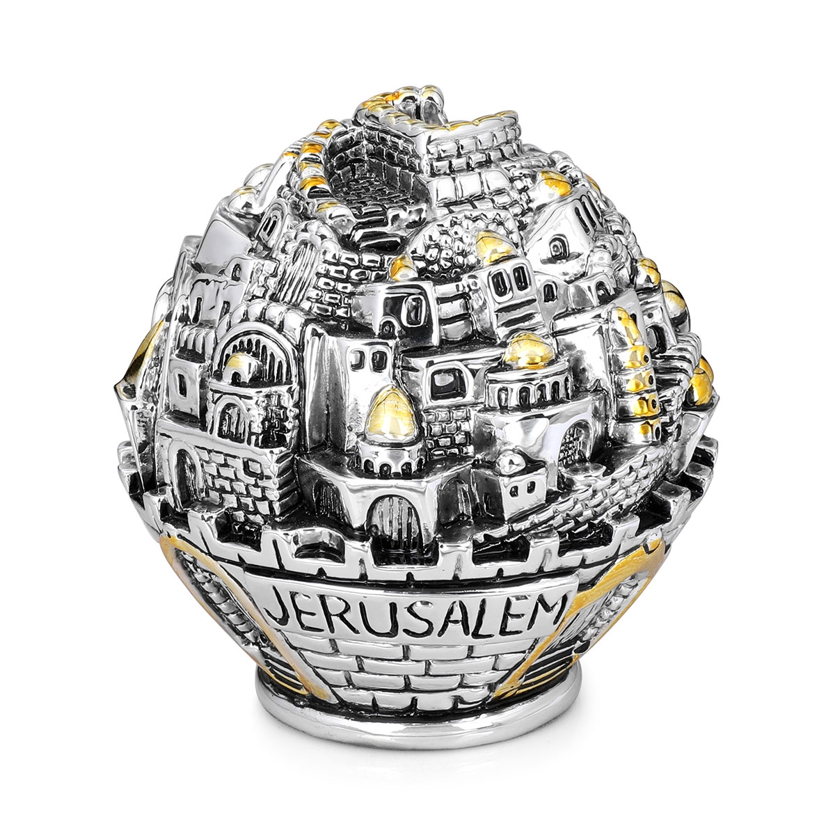Silver-Plated Jerusalem Ball Miniature - 1