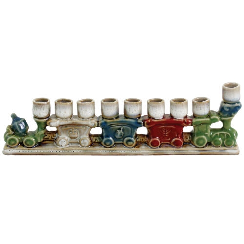 Ceramic Train Set Menorah - 1