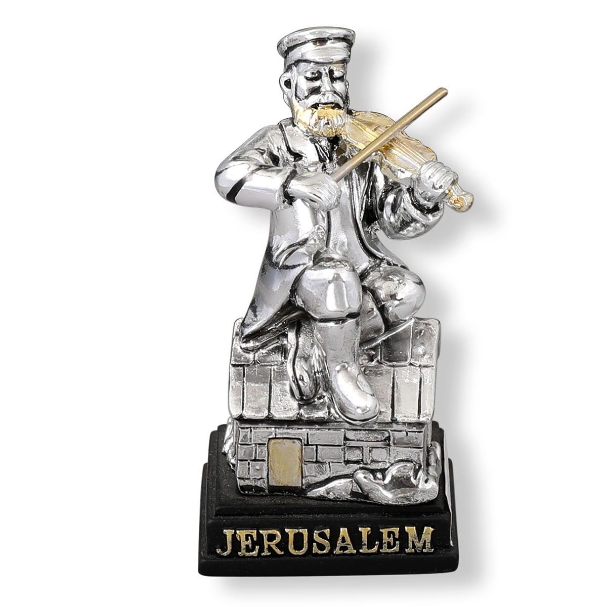 Jerusalem Fiddler on The Roof Silver-Plated Figurine - 1